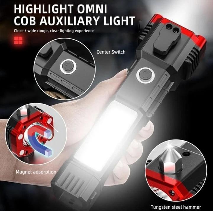 Usb charging LED with safety hammer