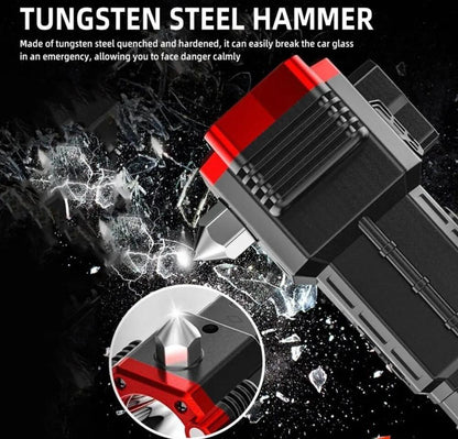 Usb charging LED with safety hammer