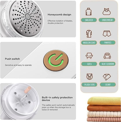 Electric Lint Remover For Clothing Sweater Anti Pilling Razor Coat Hair Ball Trimmer Rechargeable Plush Clothing Razor Remover (Random Color)